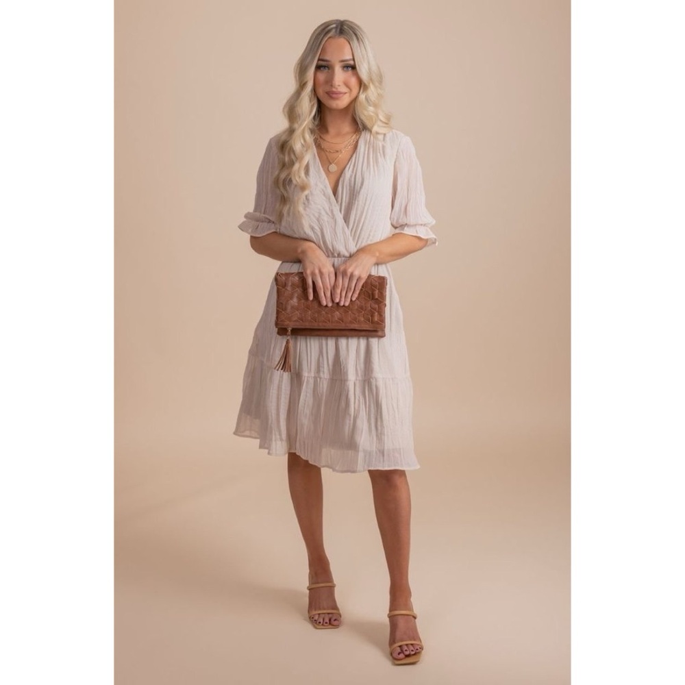Bella Ella Boutique On the List V-Neckline Ruched Dress